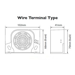 Sirena marsarier 87dB - Conectare cu fire